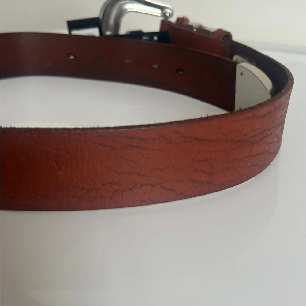 Nocona Women's Multi Keeper Buckle Rich Brown Leather Belt with Rhinestones NWT - Picture 6 of 7